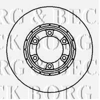 BBD5006 Borg&beck disco do freio dianteiro