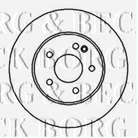 BBD5000 Borg&beck disco do freio dianteiro