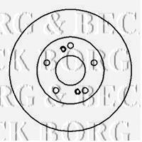 BBD5015 Borg&beck disco do freio dianteiro