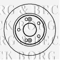 BBD5020 Borg&beck disco do freio dianteiro