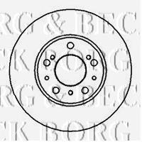 BBD4881 Borg&beck disco do freio dianteiro