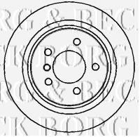 Disco do freio traseiro BBD5716S Borg&beck