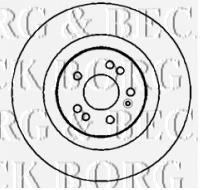 Передние тормозные диски BBD5738S Borg&beck