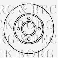 BBD5050 Borg&beck disco do freio dianteiro