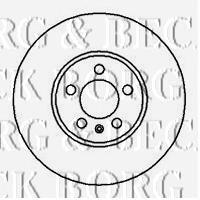 BBD5060 Borg&beck disco do freio dianteiro