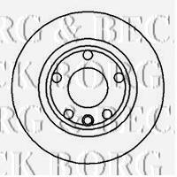 BBD5061 Borg&beck disco do freio dianteiro