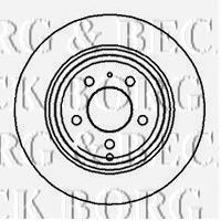 BBD5062 Borg&beck disco do freio traseiro