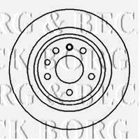 BBD5057 Borg&beck disco do freio traseiro