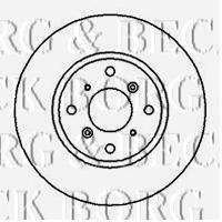 BBD5090 Borg&beck disco do freio dianteiro
