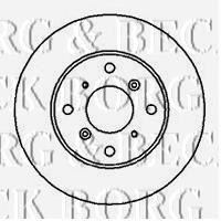 BBD5091 Borg&beck disco do freio dianteiro