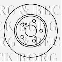 BBD5106 Borg&beck disco do freio dianteiro