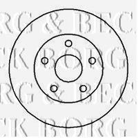 BBD5107 Borg&beck disco do freio dianteiro