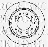 BBD4343 Borg&beck disco do freio traseiro