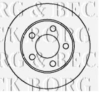 BBD4236 Borg&beck disco do freio dianteiro