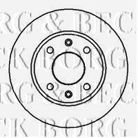 BBD4834 Borg&beck disco do freio dianteiro