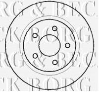 BBD4403 Borg&beck disco do freio traseiro