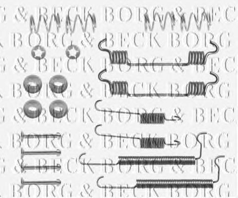BBK6075 Borg&beck kit de montagem das sapatas traseiras de tambor