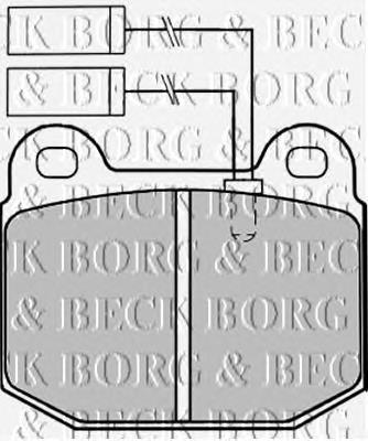 Sapatas do freio dianteiras de disco BBP1254 Borg&beck