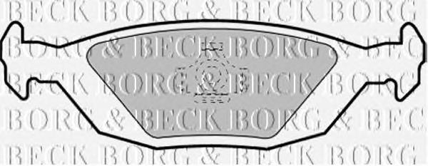 BBP1252 Borg&beck sapatas do freio traseiras de disco