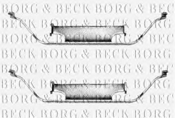 BBK1011 Borg&beck kit de molas de fixação de sapatas de disco dianteiras