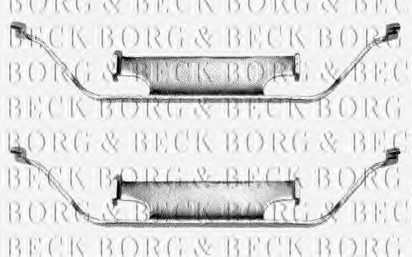 BBK1013 Borg&beck kit de molas de fixação de sapatas de disco dianteiras