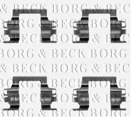 Kit de molas de fixação de sapatas de disco traseiras BBK1066 Borg&beck