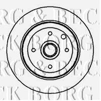 BBD5933S Borg&beck disco do freio traseiro