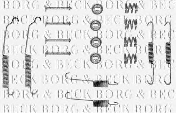 BBK6010 Borg&beck kit de montagem das sapatas traseiras de tambor