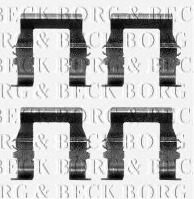 Kit de molas de fixação de sapatas de disco dianteiras BBK1095 Borg&beck