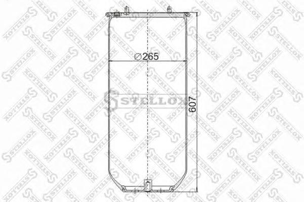 90-49130-SX Stellox coxim pneumático (suspensão de lâminas pneumática do eixo traseiro)