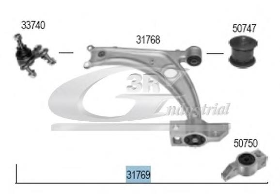 31769 3RG braço oscilante inferior esquerdo de suspensão dianteira