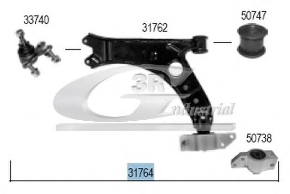 31764 3RG braço oscilante inferior esquerdo de suspensão dianteira