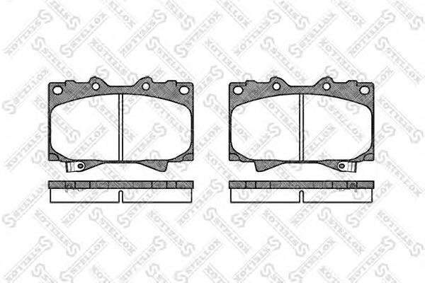 Sapatas do freio dianteiras de disco 718004SX Stellox