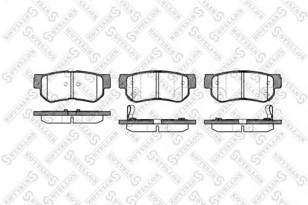 757002BSX Stellox sapatas do freio traseiras de disco