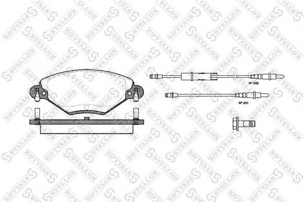 839004BSX Stellox sapatas do freio dianteiras de disco