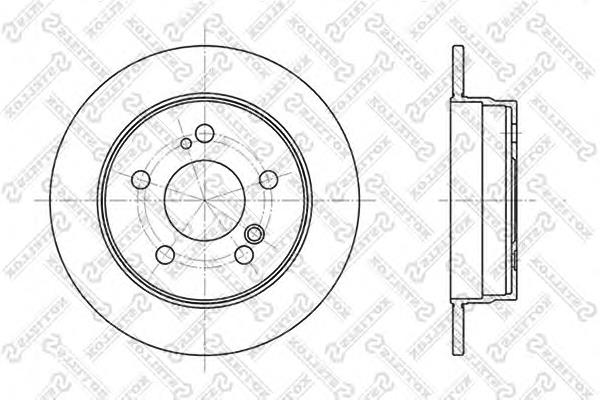 6020-3307-SX Stellox disco do freio traseiro