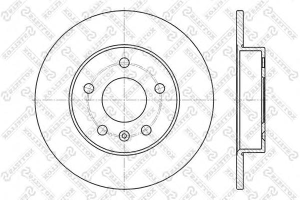 6020-3631-SX Stellox disco do freio traseiro