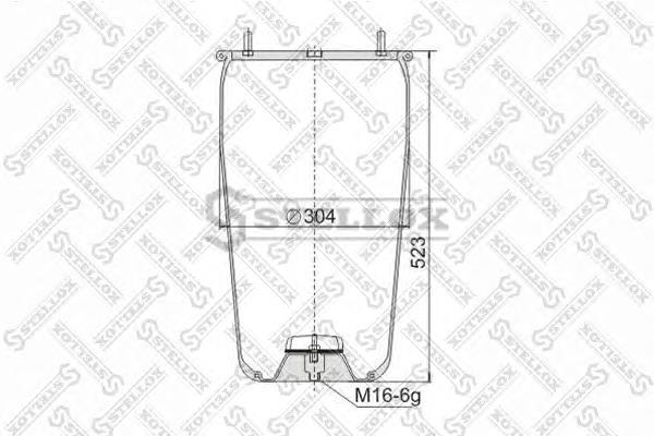 90-08810-SX Stellox coxim pneumático (suspensão de lâminas pneumática do eixo)