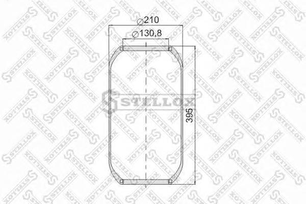 9006440SX Stellox coxim pneumático (suspensão de lâminas pneumática do eixo)