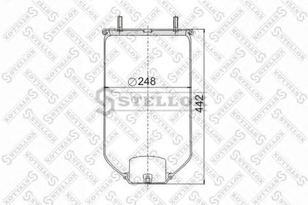 9040220SX Stellox coxim pneumático (suspensão de lâminas pneumática do eixo)