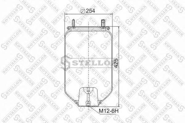 90-41560-SX Stellox coxim pneumático (suspensão de lâminas pneumática do eixo)