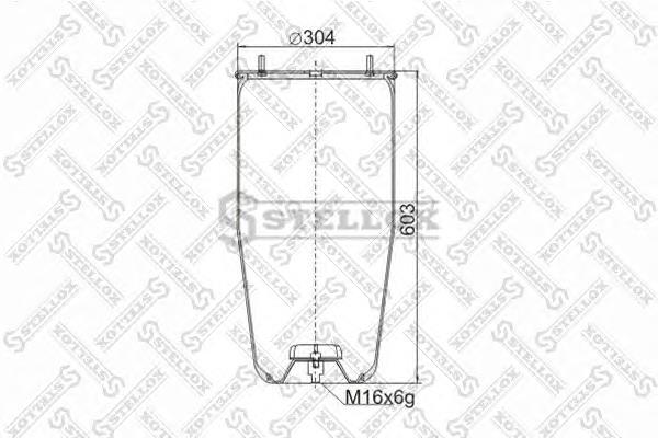 9009420SX Stellox coxim pneumático (suspensão de lâminas pneumática do eixo)