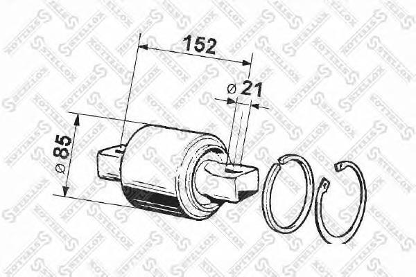 84-12010-SX Stellox bloco silencioso de barra panhard traseira