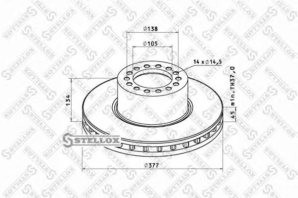 8500727SX Stellox disco do freio dianteiro