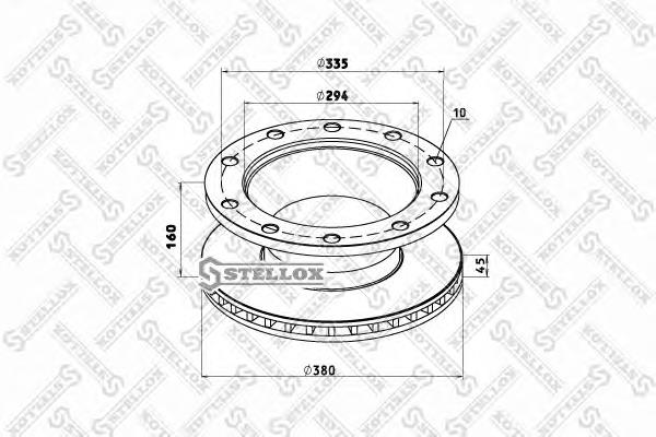 Передние тормозные диски 8500807SX Stellox