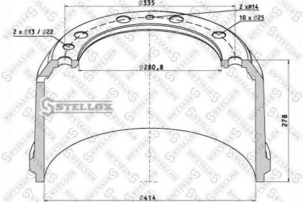 Тормозной барабан 8500060SX Stellox