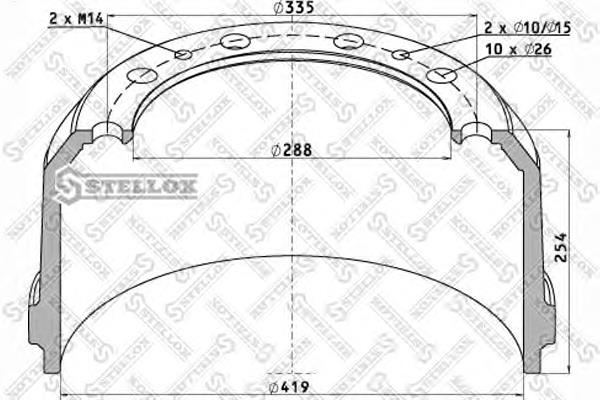 Тормозной барабан 8500080SX Stellox