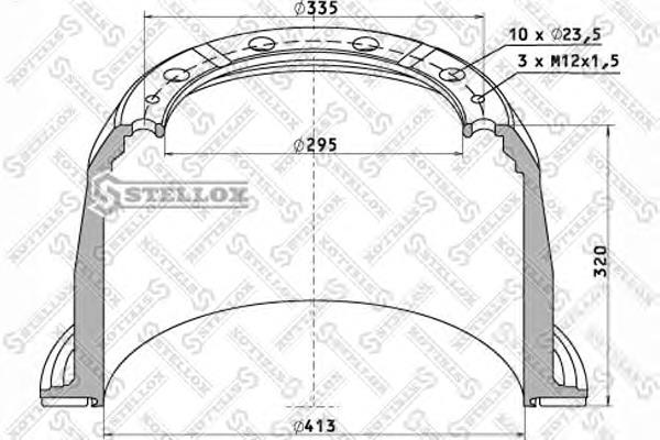 8500035SX Stellox tambor do freio traseiro