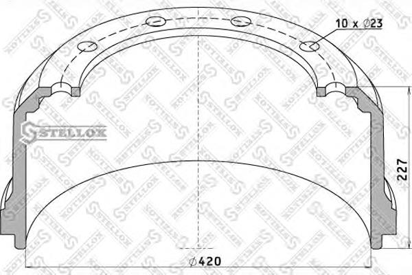 8500044SX Stellox tambor do freio traseiro