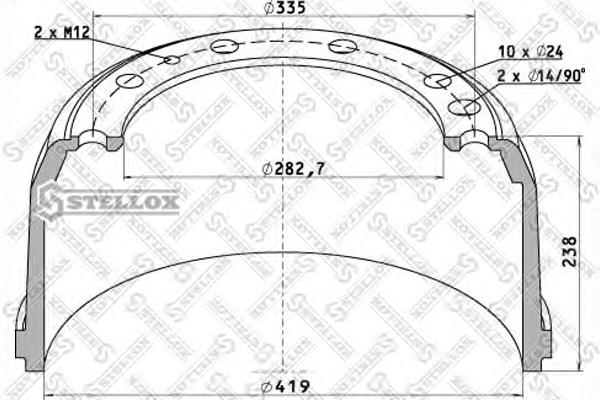 Тормозной барабан 8500043SX Stellox